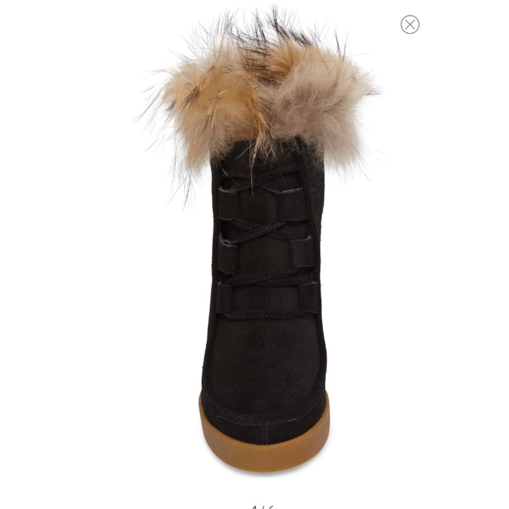 CECELIA*Holly Booties Genuine FOX FUR*US 6.5 $245 - Picture 3 of 8